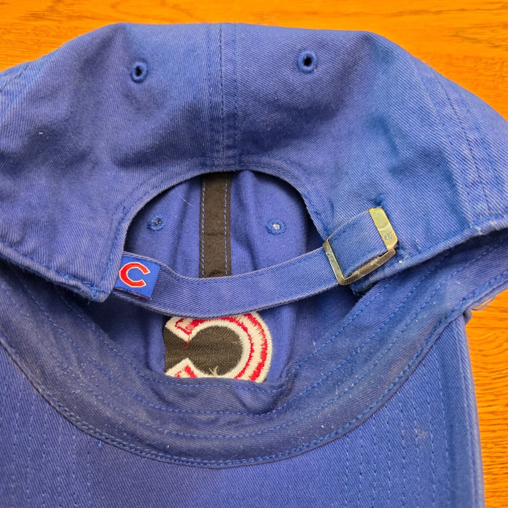 47 Brand Chicago Cubs MLB Baseball Cap Blue Adjustable Strapback Dad Hat OSFA - Picture 6 of 14
